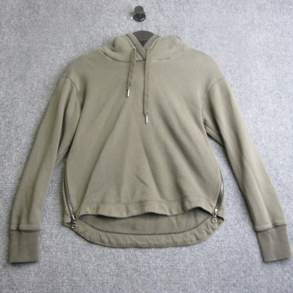 James Perse Hoodie Womens 1 Green French Terry Pullover Casual Classic Everyday